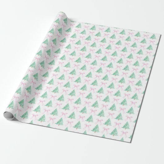 Weihnachtsbaumen Christma Wrapping Paper Geschenkpapier (Ungerollt)