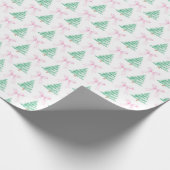 Weihnachtsbaumen Christma Wrapping Paper Geschenkpapier (Ecke)