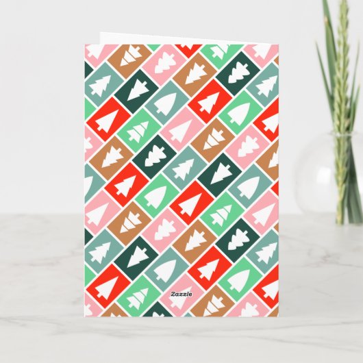 Weihnachtsbaumen Dankeskarte (Rückseite)