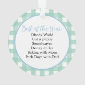 Weihnachtsbaumen der Wasserfarbe Jahr im Überblick Ornament (Rückseite)