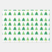 Weihnachtsbaumen Design Wrapping Paper Sheets Geschenkpapier Set (Vorderseite 2)