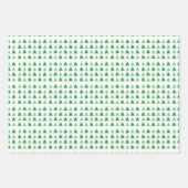 Weihnachtsbaumen Design Wrapping Paper Sheets Geschenkpapier Set (Vorderseite)