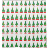 Weihnachtsbaumen Duschvorhang (Vorderseite)