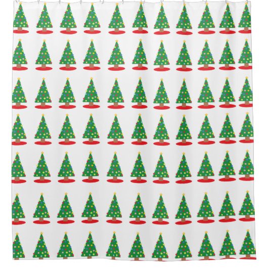 Weihnachtsbaumen Duschvorhang (Vorderseite)
