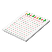 Weihnachtsbaumen Einkaufsliste personalisieren Not Notizblock (Rotiert)