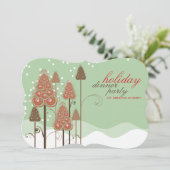Weihnachtsbaumen Feiertag Einladung (Stehend Vorderseite)