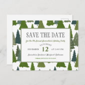 Weihnachtsbaumen | Feiertag Save the Date  Ankündigungspostkarte (Vorne/Hinten)