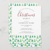 Weihnachtsbaumen Feiertage Einladung (Vorne/Hinten)