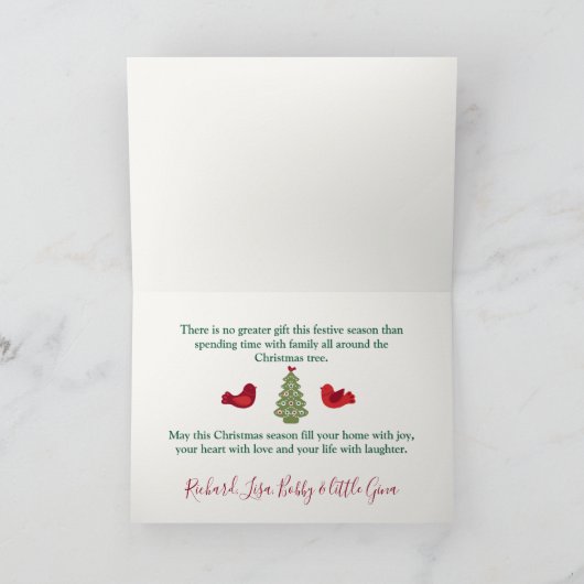 Weihnachtsbaumen Feiertagskarte (Innenseite)