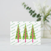 Weihnachtsbaumen Feiertagspostkarte (Stehend Vorderseite)