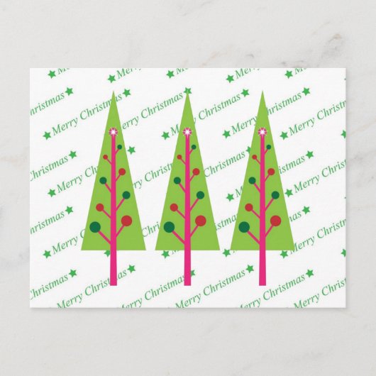 Weihnachtsbaumen Feiertagspostkarte (Vorderseite)