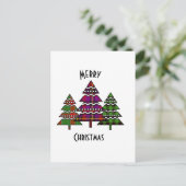 Weihnachtsbaumen Feiertagspostkarte (Stehend Vorderseite)