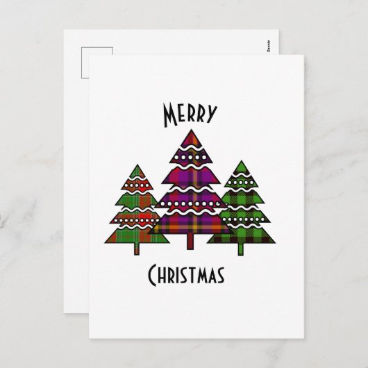 Weihnachtsbaumen Feiertagspostkarte (Vorne/Hinten)