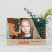 Weihnachtsbaumen Foto Weihnachtskarte Feiertagskarte (Stehend Vorderseite)