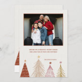 Weihnachtsbaumen Foto Weihnachtskarte Feiertagskarte (Vorne/Hinten)