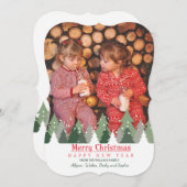 Weihnachtsbaumen Foto Weihnachtskarte Feiertagskarte (Vorne/Hinten)