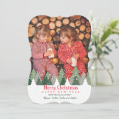 Weihnachtsbaumen Foto Weihnachtskarte Feiertagskarte (Stehend Vorderseite)