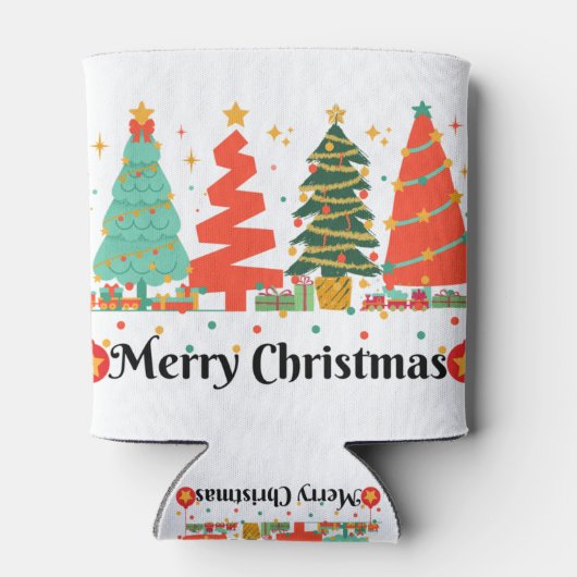 Weihnachtsbaumen frohe Weihnachten Dosenkühler (Rückseite)