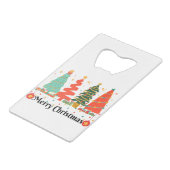 Weihnachtsbaumen frohe Weihnachten Geldbeutel Flaschenöffner (Rückseite Schrägansicht)