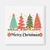 Weihnachtsbaumen frohe Weihnachten Magnet (Vorne)