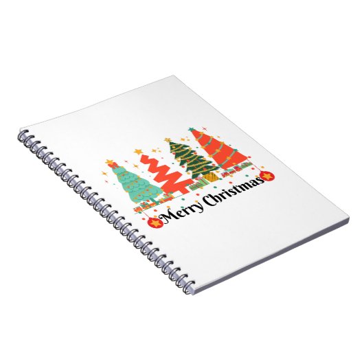 Weihnachtsbaumen frohe Weihnachten Notizblock (Rechte Seite)