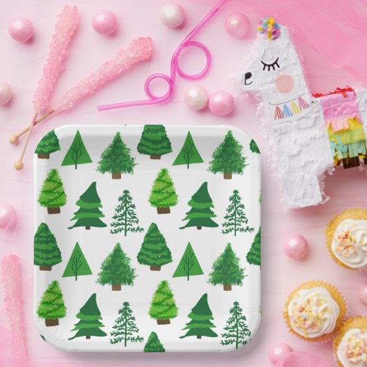 Weihnachtsbaumen für Feiertage Pappteller (Party)