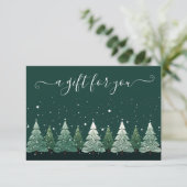 Weihnachtsbaumen für Geschenke Einladung (Stehend Vorderseite)