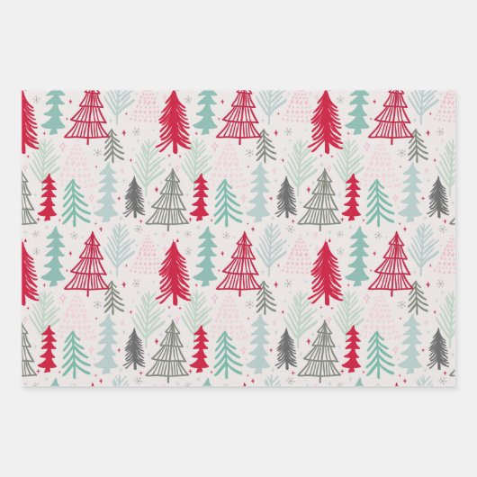Weihnachtsbaumen Galore Bundle: Evergreen Geschenkpapier Set (Vorderseite 2)