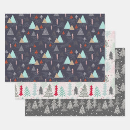 Weihnachtsbaumen Galore Bundle: Evergreen Geschenkpapier Set