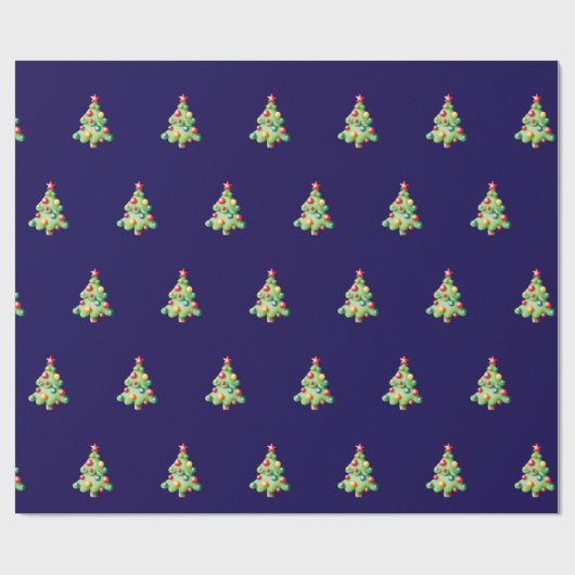 Weihnachtsbaumen Geschenkpapier (Flach)