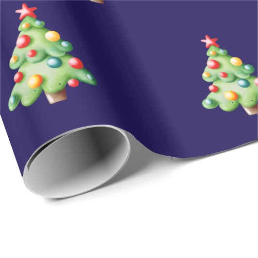Weihnachtsbaumen Geschenkpapier (Rolleneckpunkt)