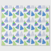 Weihnachtsbaumen Geschenkpapier (Flach)