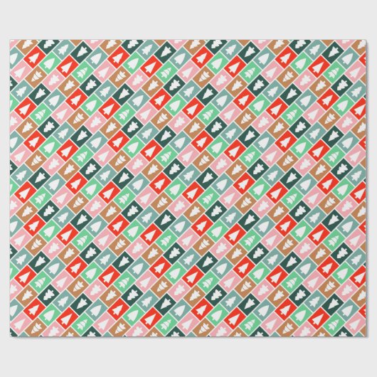 Weihnachtsbaumen Geschenkpapier (Flach)