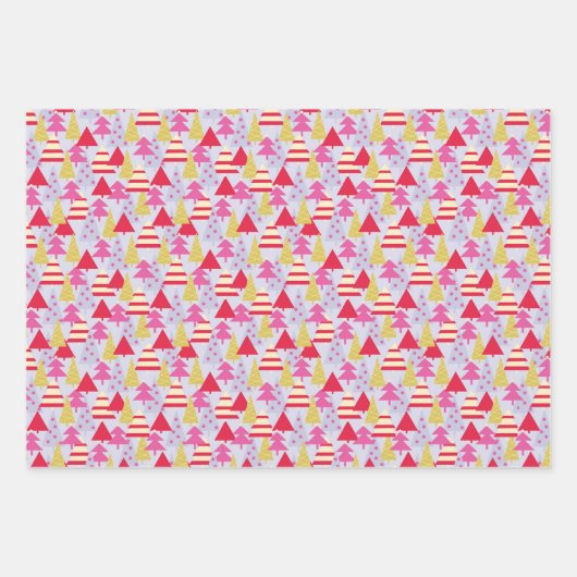 Weihnachtsbaumen Geschenkpapier Set (Vorderseite 2)