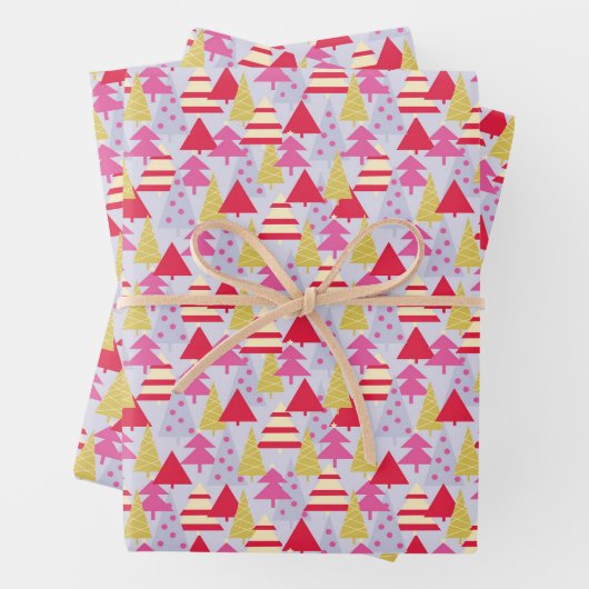 Weihnachtsbaumen Geschenkpapier Set (Beispiel)