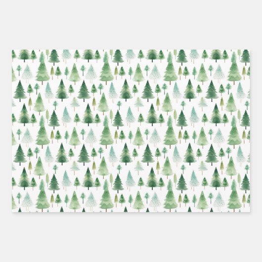 Weihnachtsbaumen Geschenkpapier Set (Vorderseite 3)