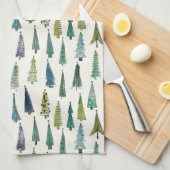Weihnachtsbaumen Geschirrtuch (Viertel Falte)