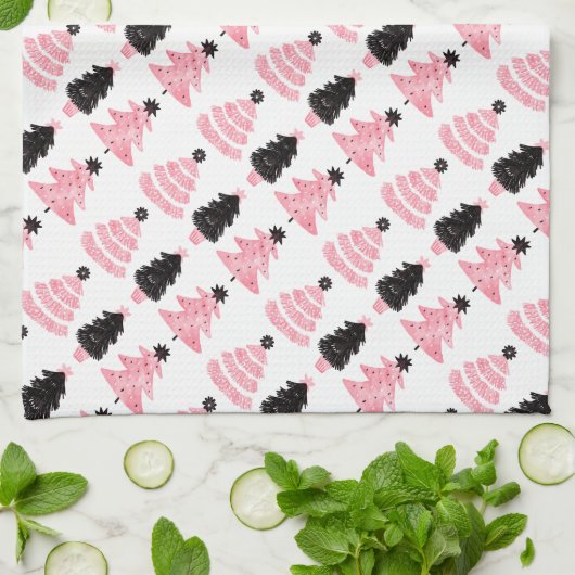 Weihnachtsbaumen Geschirrtuch (Gefaltet)