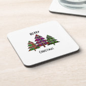 Weihnachtsbaumen Getränkeuntersetzer (Linke Seite)
