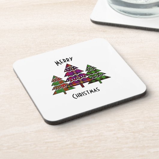 Weihnachtsbaumen Getränkeuntersetzer (Linke Seite)
