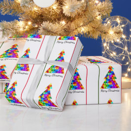 Weihnachtsbaumen Glitzer Gemustert Graphic Modern Geschenkpapier