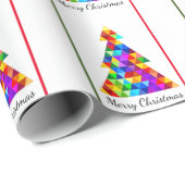 Weihnachtsbaumen Glitzer Gemustert Graphic Modern Geschenkpapier (Rolleneckpunkt)