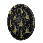 Weihnachtsbaumen Gold auf schwarz Dartscheibe (Vorderseite rechts)