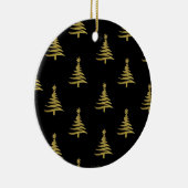 Weihnachtsbaumen Gold auf schwarz Keramik Ornament (Rechts)