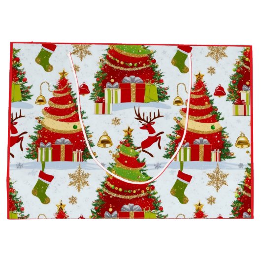 Weihnachtsbaumen Große Geschenktüte (Rückseite)