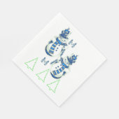 Weihnachtsbaumen Grünbuch Napkins, Schneemann Serviette (Ecke)
