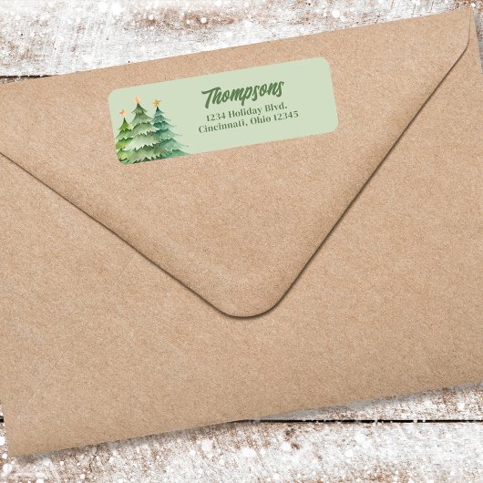 Weihnachtsbaumen Grüne Rücksendeadresse