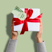 Weihnachtsbaumen Grüne Wasserfarbe Custom Geschenkanhänger