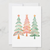 Weihnachtsbaumen Grünes Party Einladung (Rückseite)