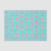 Weihnachtsbaumen in Rosa und Minze Coquette Seidenpapier (Vorderseite)